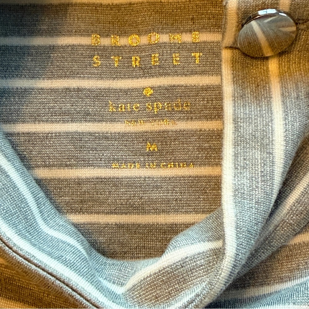 Kate Spade Broome Street Mock Neck Stripe Dress Medium - Picture 5 of 7